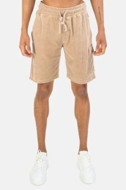 04651/Velvet Bermuda Short - Taupe