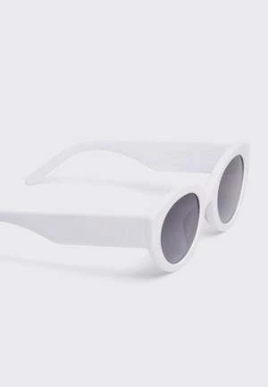 AKILAX Vashtie Abstract Sunglasses - White/Black 4 AKILAX Vashtie Abstract Sunglasses - White/Black - Image 2