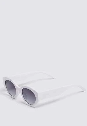 AKILAX Vashtie Abstract Sunglasses - White/Black 6 AKILAX Vashtie Abstract Sunglasses - White/Black - Image 4