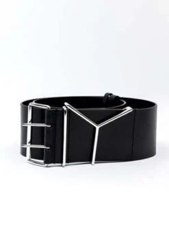 Y/project90mm Y Wide Belt - Black/Silver