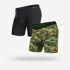 BN3THClassic Boxer Brief 2-Pack - Black/Camo Green