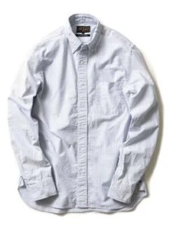 Beams PlusB.D. Oxford Candy Stripe Shirt - Blue