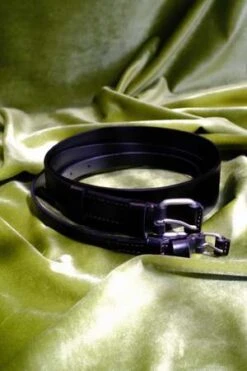 LemaireCow Leather Double Buckle Belt - Black