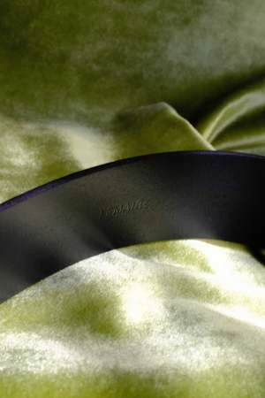 LemaireCow Leather Double Buckle Belt - Black 6 LemaireCow Leather Double Buckle Belt - Black - Image 4