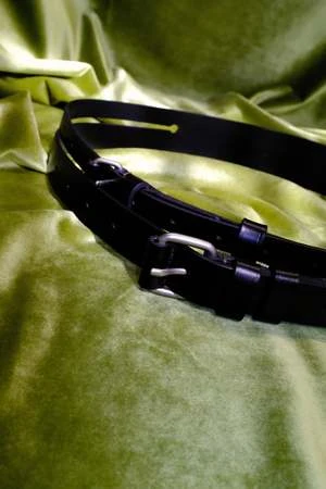 LemaireCow Leather Double Buckle Belt - Black 4 LemaireCow Leather Double Buckle Belt - Black - Image 2