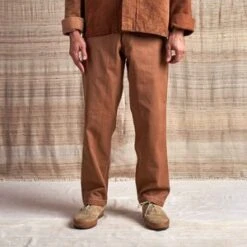 STORY Mfg.British Jeans In Organic Selvedge Denim - Bark Brown