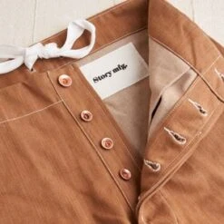 STORY Mfg.British Jeans In Organic Selvedge Denim - Bark Brown -Patagonia Clothing Shop British Jeans in Bark Brown Organic Selvedge Denim 20210111205701 3