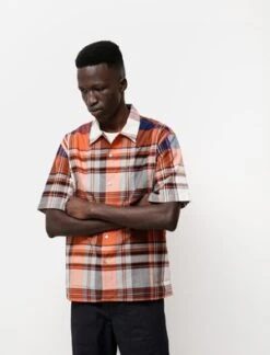 Norse ProjectsCarsten Madras Shirt - Orange -Patagonia Clothing Shop Carsten Madras Orange 20200802001055 1
