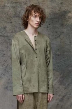 Ziggy ChenClassic Long Sleeve T-shirt - Green Dye