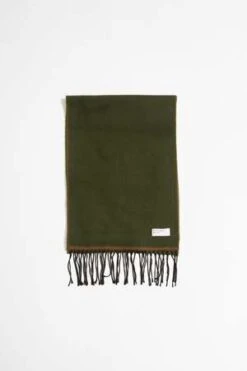 Universal WorksDouble Sided Scarf - Olive/Brown