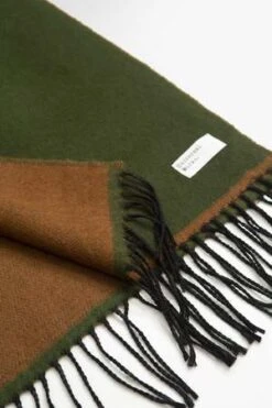 Universal WorksDouble Sided Scarf - Olive/Brown -Patagonia Clothing Shop Double Sided Scarf Olive Brown 20220824101421 3