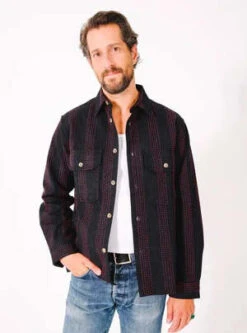 DUSHYANTThe Jesse Chain Stitch Canvas Workshirt - Black