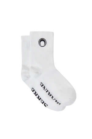 MARINE SERREEmbroidered Olympic Socks - White 3 MARINE SERREEmbroidered Olympic Socks - White