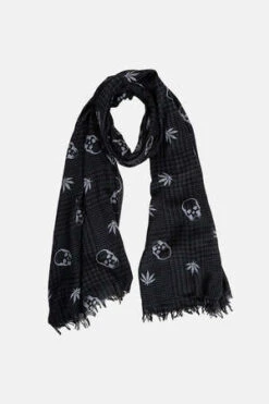 Lucien Pellat-FinetGlen Check Scarf - Black/Felt Grey