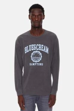 Blue&CreamHamptons We Grew Here Long Sleeve - Vintage Black