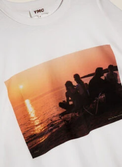 YMCIbiza '89 Sunset Print T-shirt - White -Patagonia Clothing Shop Ibiza 89 Sunset Print T shirt White 20230927152021 2