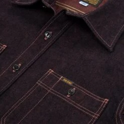 Iron Heart10oz Selvedge Denim Work Shirt - Indigo Overdyed Red -Patagonia Clothing Shop Iron Heart 10oz Selvedge Denim Work Shirt Indigo Overdyed Red 20230718211510