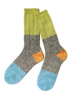 Kapital56 Yarns Linen Grandrlle Socks - Yellow/Green