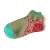 Kapital96 Heels Paisley Bandana Ankle Socks - Khaki/Red -Patagonia Clothing Shop Kapital 96 Heels Paisley Bandana Ankle Socks Khaki x Red 20230308054929