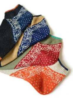 Kapital96 Heels Paisley Bandana Ankle Socks - Khaki/Red 7 Kapital96 Heels Paisley Bandana Ankle Socks - Khaki/Red -Patagonia Clothing Shop Kapital 96 Heels Paisley Bandana Ankle Socks Khaki x Red 20230308054930