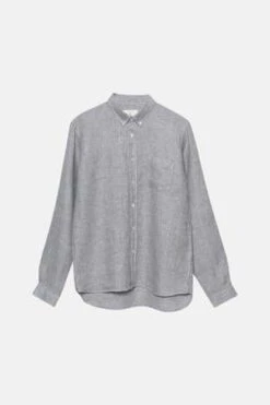 La PazBranco Micro Squares Button Down Shirt - Seagrass