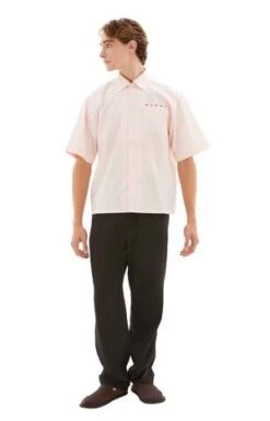 MarniLogo Bowling Short Sleeve Shirt - Pink