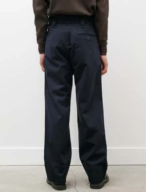 Margaret HowellCotton Wool Drill Side Cinch Trouser - Ink 6 Margaret HowellCotton Wool Drill Side Cinch Trouser - Ink - Image 4