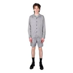 Schnayderman'sMelange Shorts Check - Blue And Grey