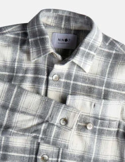 NN07Soren Overshirt - Grey Check -Patagonia Clothing Shop NN07 Soren Overshirt Grey Check 20221212124253 3
