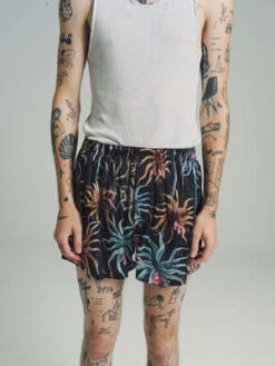 Endless JoySilk Boxer Shorts - Night Palm Pink