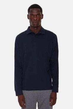 Blue&CreamOrganic Long Sleeve Polo - Navy -Patagonia Clothing Shop Organic Long Sleeve Polo Navy 20231001203328 1