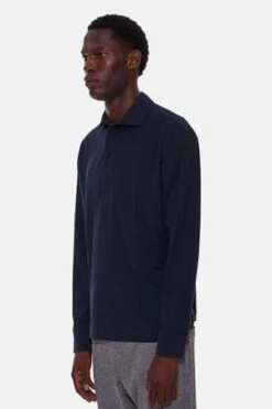 Blue&CreamOrganic Long Sleeve Polo - Navy -Patagonia Clothing Shop Organic Long Sleeve Polo Navy 20231001203328 2