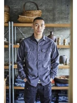 OrslowUS Army Shirt - Indigo Black Stone -Patagonia Clothing Shop Orslow US Army Shirt Indigo BLACK STONE 20221001191038 2