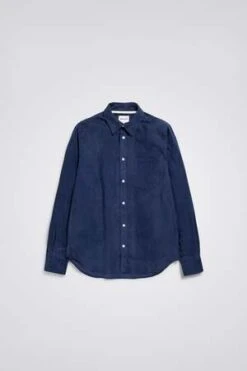 Norse ProjectsOsvald Micro Corduroy Shirt - Navy