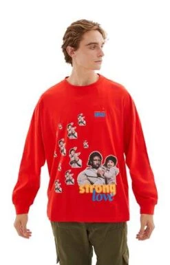 Martine RoseOversized Long Sleeve T-Shirt - Red