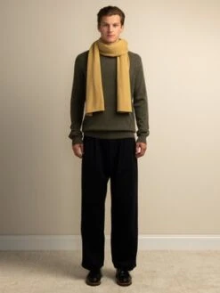 PureCashmere NYCOversized Scarf - Golden Leaf