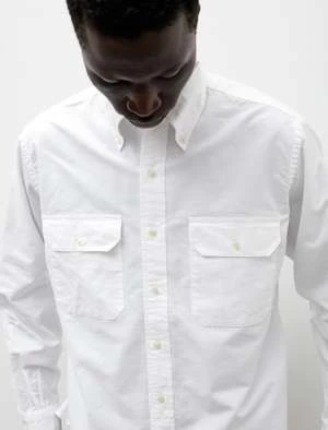 OrslowOxford Button Down Safari Shirt - White 6 OrslowOxford Button Down Safari Shirt - White - Image 4