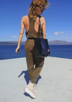 BERENIKUnisex Berenik LOOSE ELASTIC CUPRO BIAS PANTS - Khaki -Patagonia Clothing Shop PANTS LOOSE ELASTIC CUPRO BIAS khaki 20210521084630 1