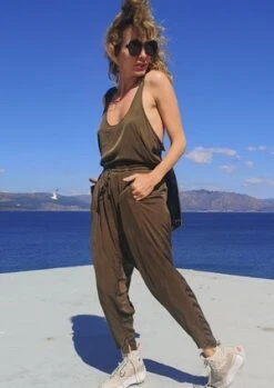 BERENIKUnisex Berenik LOOSE ELASTIC CUPRO BIAS PANTS - Khaki -Patagonia Clothing Shop PANTS LOOSE ELASTIC CUPRO BIAS khaki 20210521084630 3