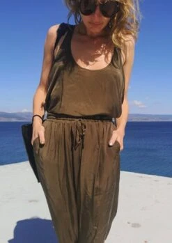 BERENIKUnisex Berenik LOOSE ELASTIC CUPRO BIAS PANTS - Khaki -Patagonia Clothing Shop PANTS LOOSE ELASTIC CUPRO BIAS khaki 20210521084631