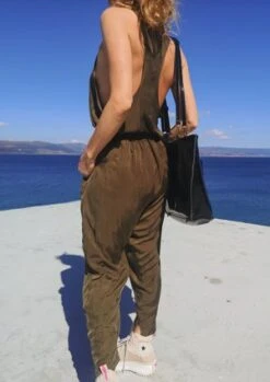 BERENIKUnisex Berenik LOOSE ELASTIC CUPRO BIAS PANTS - Khaki -Patagonia Clothing Shop PANTS LOOSE ELASTIC CUPRO BIAS khaki 20210521084632 1