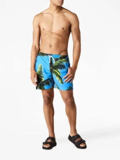 Blue Sky InnPalm Tree Print Swim Trunks - Sky Blue/Multicolor -Patagonia Clothing Shop Palm Tree Print Swim Trunks 20230525013745 1