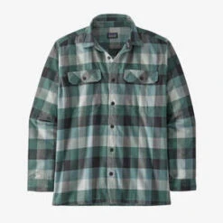 PatagoniaLong-Sleeved Organic Cotton Midweight Fjord Flannel Shirt - Guides/Nouveau Green