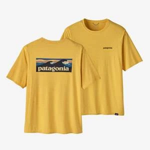 PatagoniaMens Capilene Cool Daily Boardshort Logo Graphic X Dye Waters Shirt - Surfboard Yellow 3 PatagoniaMens Capilene Cool Daily Boardshort Logo Graphic X Dye Waters Shirt - Surfboard Yellow