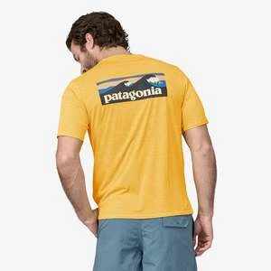 PatagoniaMens Capilene Cool Daily Boardshort Logo Graphic X Dye Waters Shirt - Surfboard Yellow 5 PatagoniaMens Capilene Cool Daily Boardshort Logo Graphic X Dye Waters Shirt - Surfboard Yellow - Image 3
