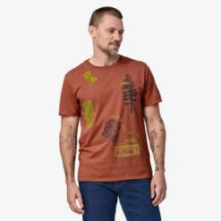 PatagoniaPyrophytes Organic T-Shirt - Burl Red -Patagonia Clothing Shop Patagonia Pyrophytes Organic T Shirt Burl Red 20230928220023