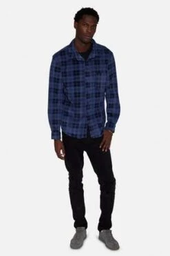 Blue&CreamPolar Fleece Overshirt - Navy Plaid -Patagonia Clothing Shop Polar Fleece Overshirt Navy Plaid 20221204003659 2