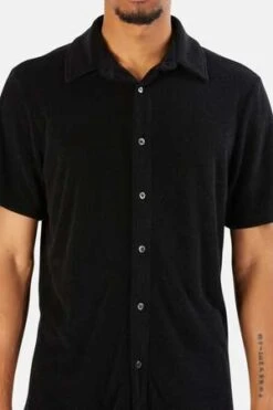 Blue&CreamPool Terry Short Sleeve Buttondown - Black -Patagonia Clothing Shop Pool Terry Short Sleeve Buttondown Black 20220819194659 3