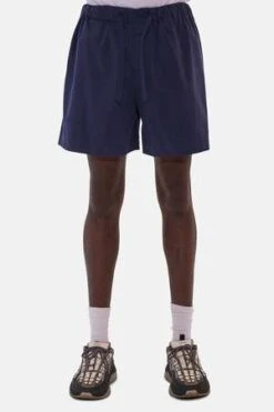 Blue&CreamPoplin Short - Navy