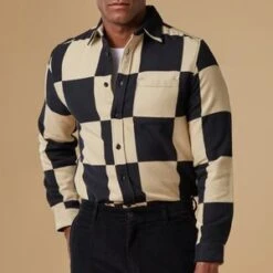 Portuguese FlannelTile Shirt - Black/White